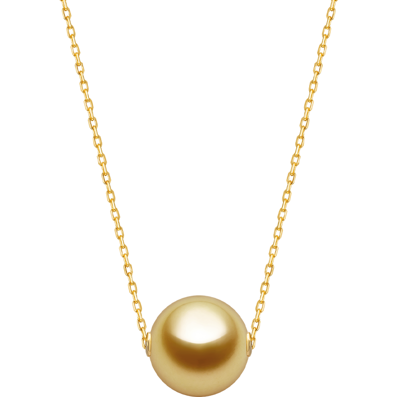 South Sea Golden Pearl 18K Gold Simple Style Design Classic Necklace