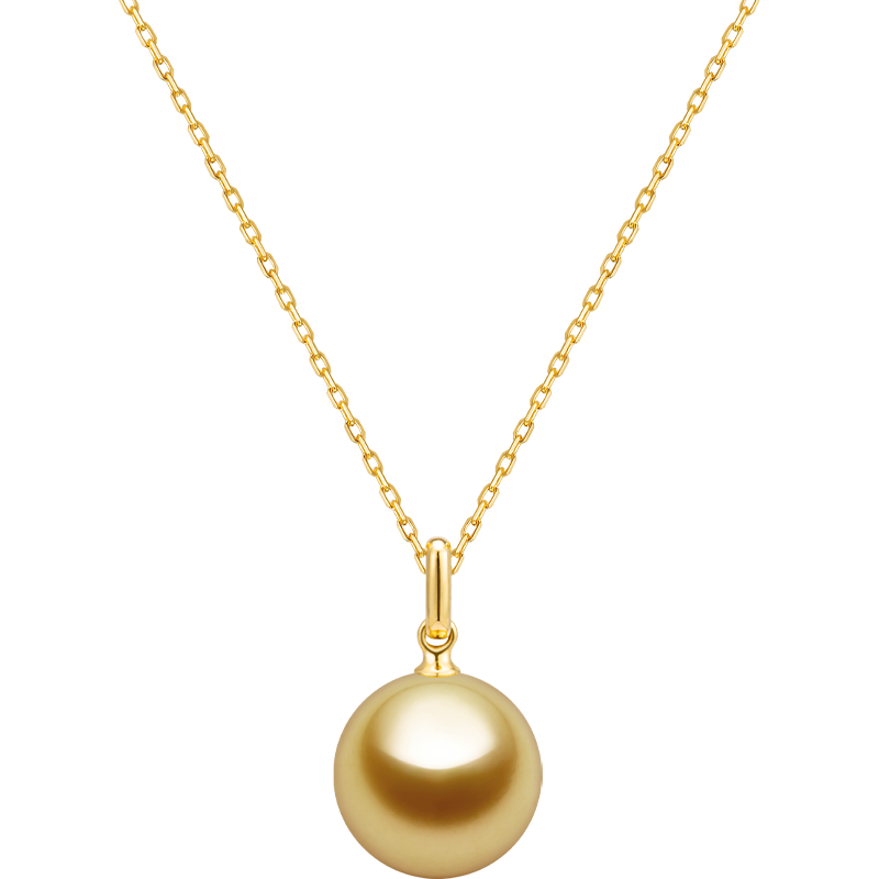 South Sea Golden Pearl 18K Gold Elegant Design Necklace