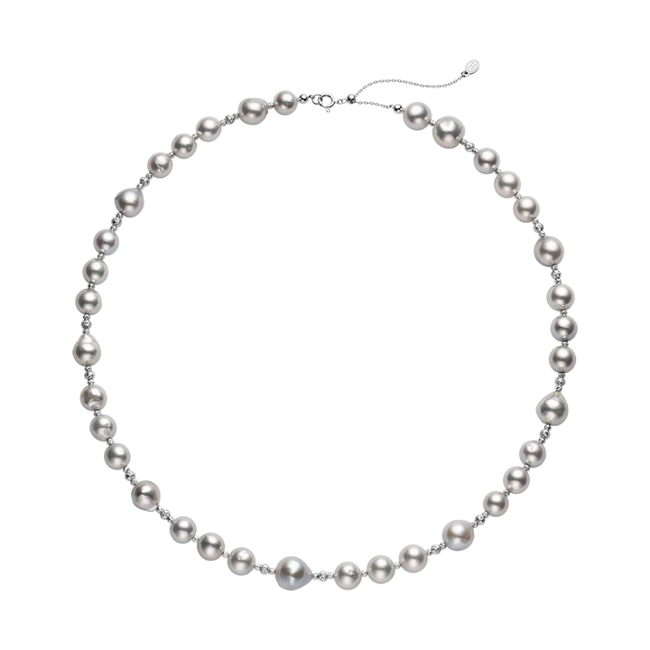 Akoya Baroque Pearl 18K White Gold Choker Necklace
