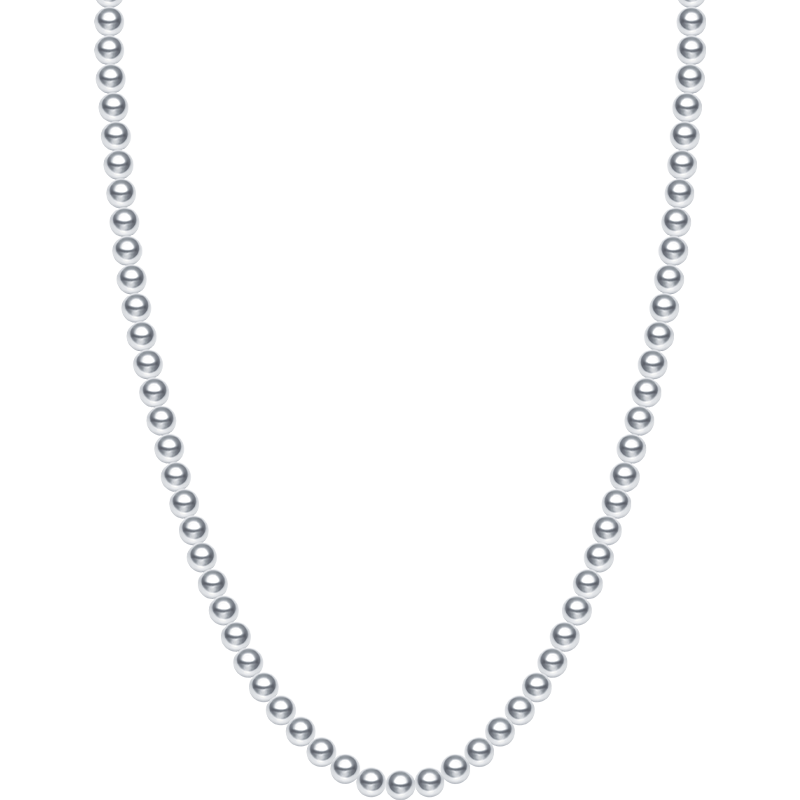Akoya Silver Blue Baroque Pearl 18K White Gold Elegant Necklace