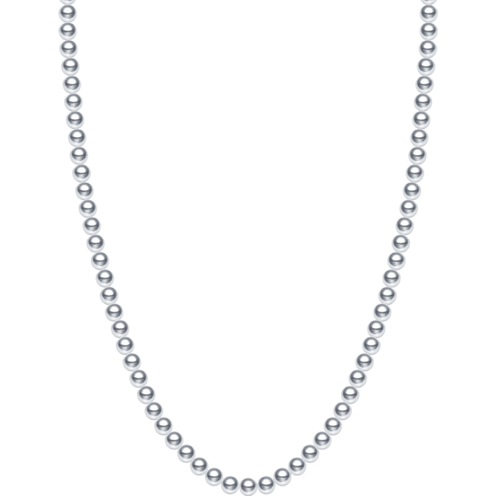 Akoya Silver Blue Baroque Pearl 18K White Gold Elegant Necklace