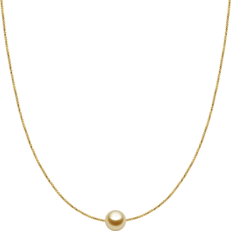 South Sea Pearl Necklace 18K Yellow Gold Bead Chain