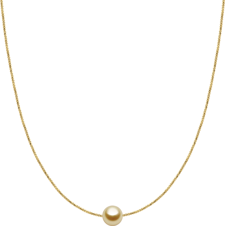 South Sea Pearl Necklace 18K Yellow Gold Bead Chain