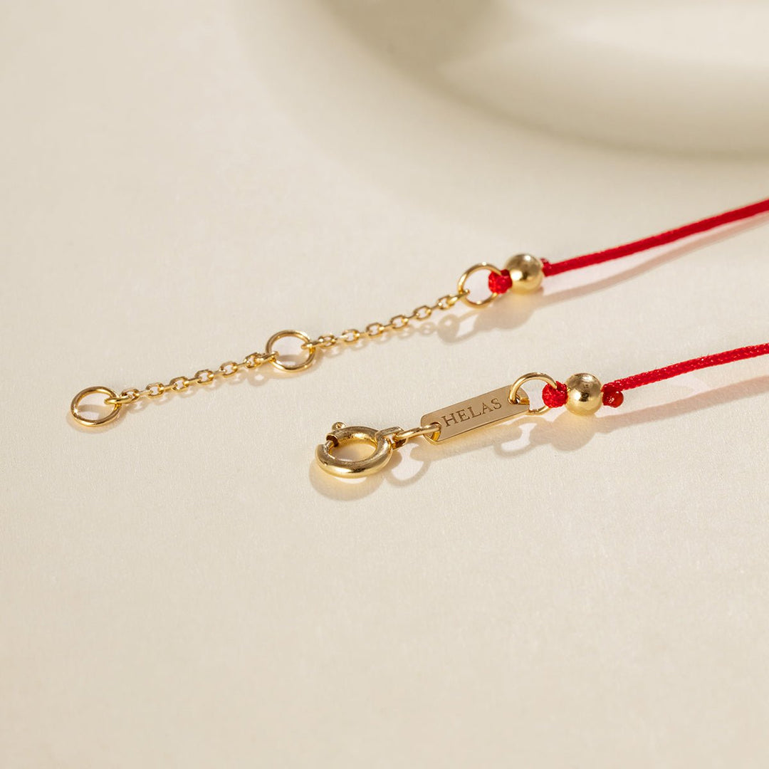 Akoya Pearl 18K Gold Red Prosperity Bracelet - HELAS Jewelry