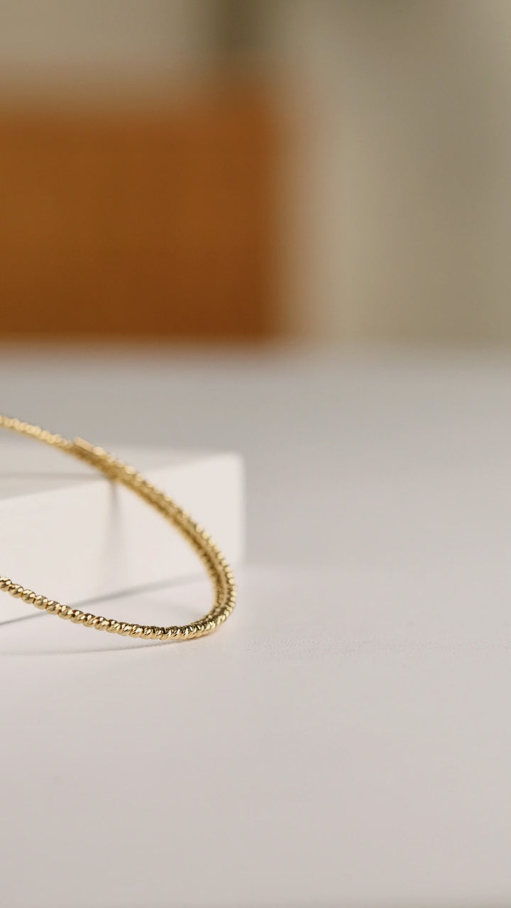 Akoya Pearl 18K Gold Elastic Free-Style Bangle Bracelet