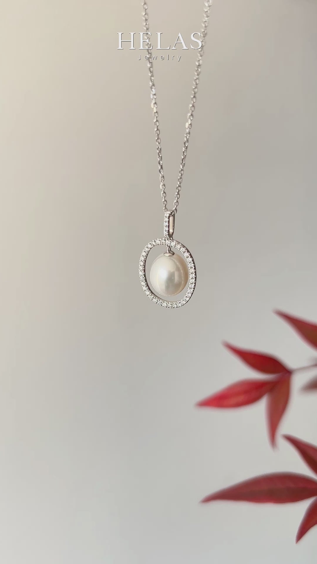 Teardrop South Sea Pearl 18K Diamond Circle Pendant Necklace