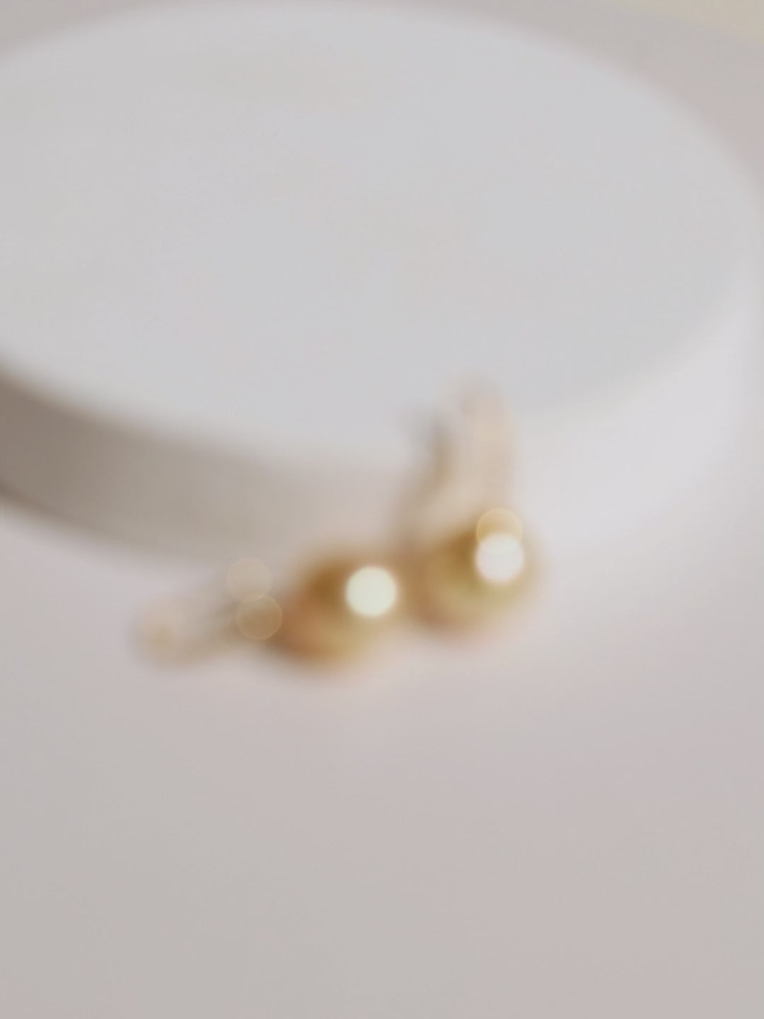 Drop-shaped South Sea Golden Pearl 18K Diamonds French-style Ear Hook Earrings