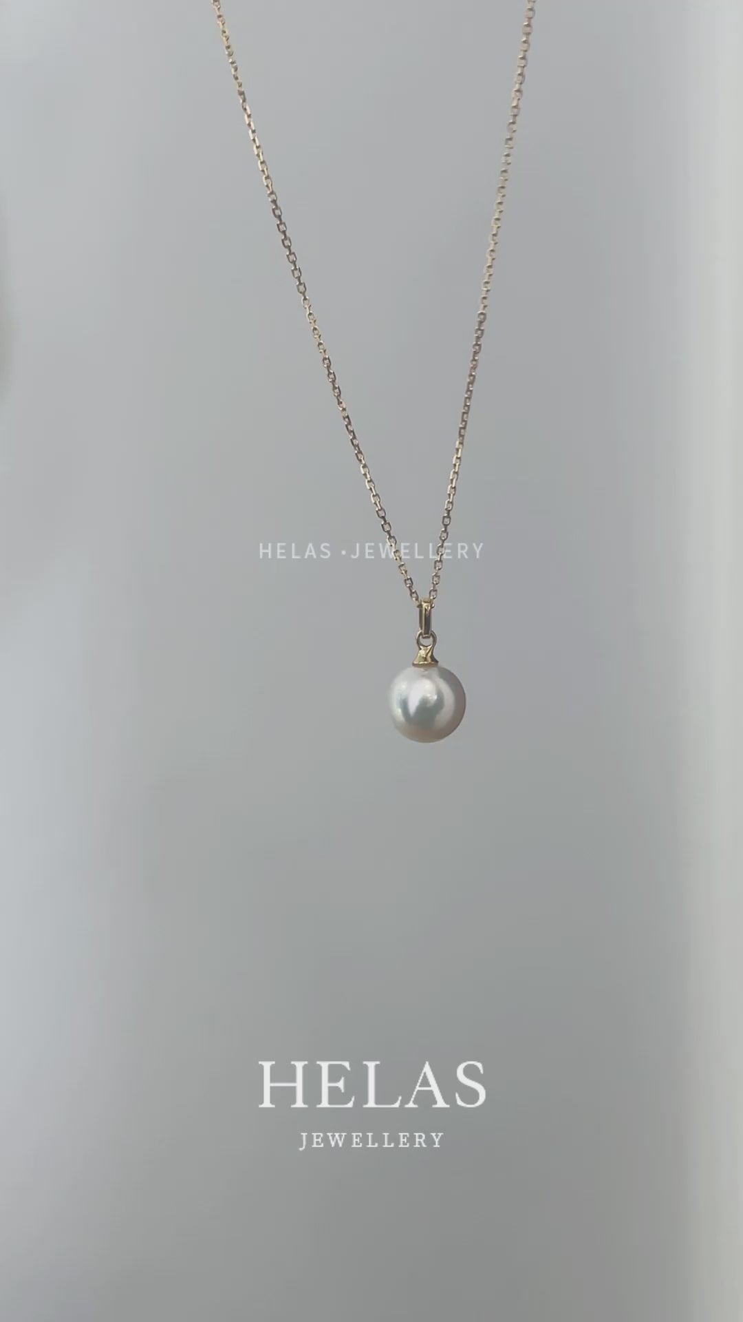 Saltwater Pearl 18K Gold Classic Buckle Pendant Necklace