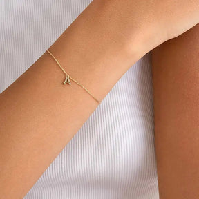 BE MYSELF COLLECTION 18K Gold Exclusive Custom Initial Letter Bracelet