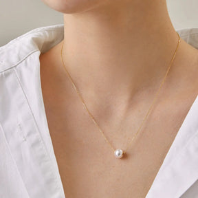 BASIC COLLECTION Akoya 18K Gold Pearl Necklace