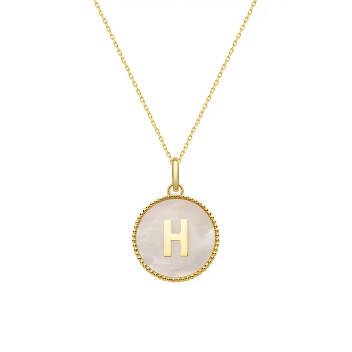 LEAN IN COLLECTION Custom Letter Mother-of-Pearl Necklace - HELAS Jewelry
