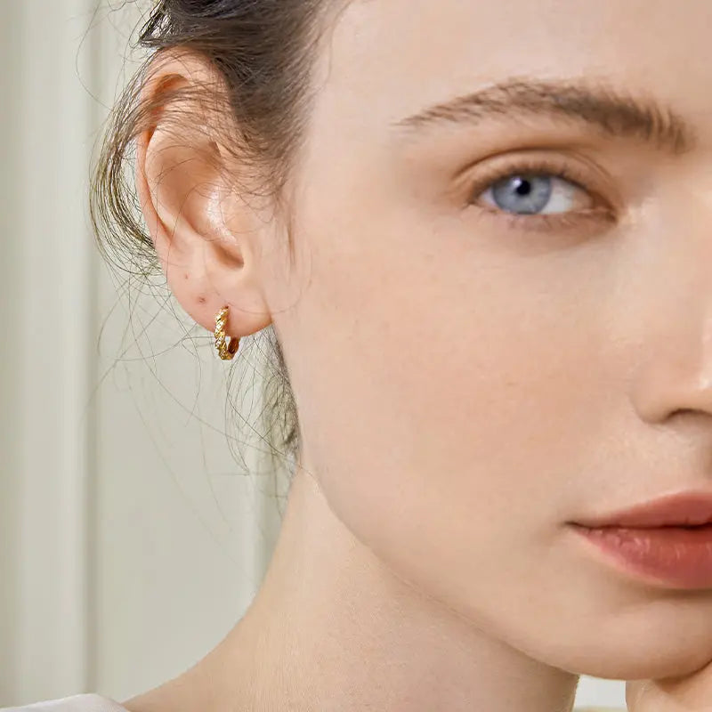 LINKS COLLECTION 18K Gold Diamond Earrings - HELAS Jewelry