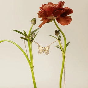 MONET GARDEN COLLECTION 18K Gold Butterfly Diamond Necklace