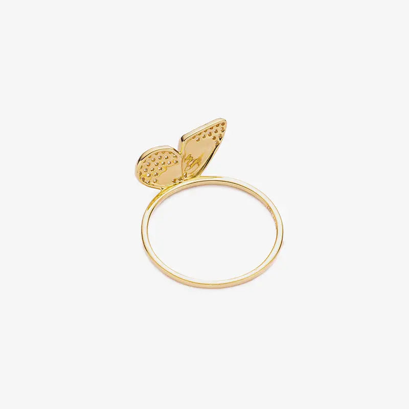 MONET GARDEN COLLECTION 18K Gold Diamonds Butterfly Right Layer Ring - HELAS Jewelry