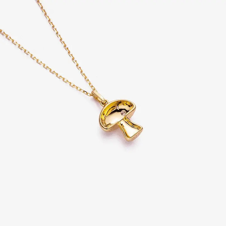 MONET GARDEN COLLECTION 18K Gold Mushroom Diamond Necklace - HELAS Jewelry