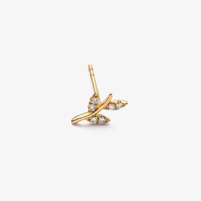 MONET GARDEN COLLECTION 18K Gold Twig Diamonds Ear Studs