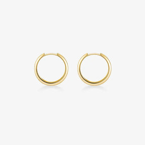 PERFECTION COLLECTION 18K Gold Trendy Subtle Circle Design Simple Style Earrings