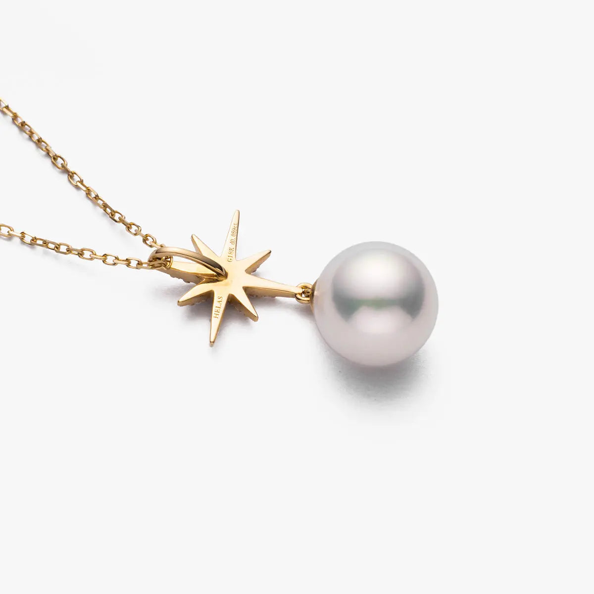 STAR COLLECTION Premier Akoya Pearl 18K Gold Diamond Necklace