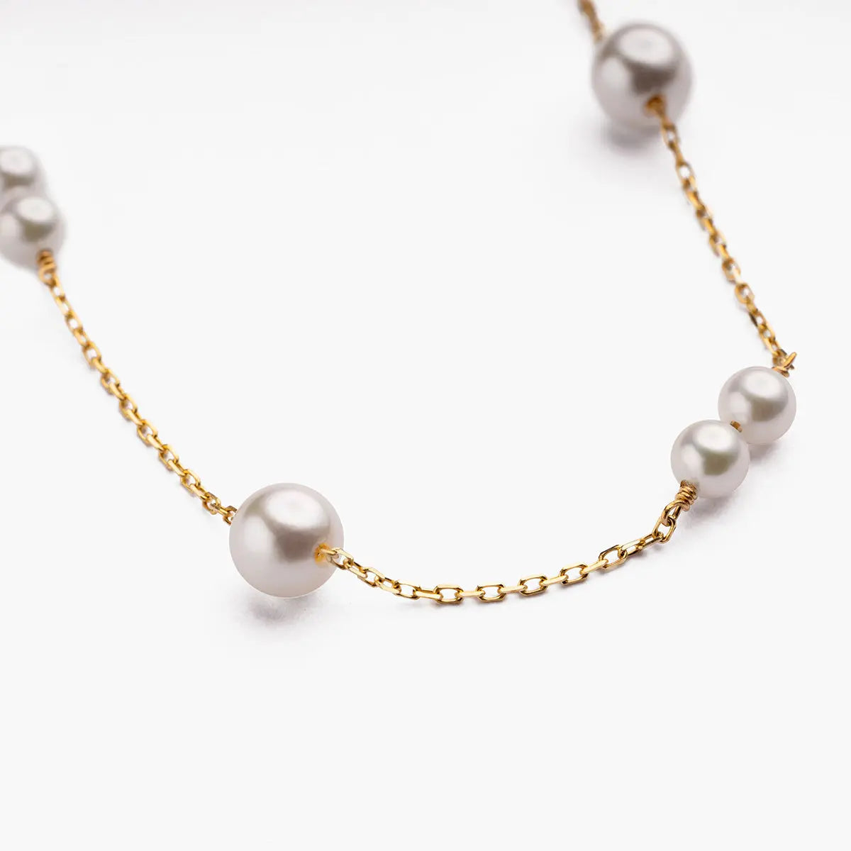 STAR TRAILS COLLECTION Akoya Pearl 18K Gold Necklace