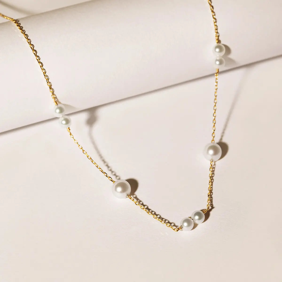STAR TRAILS COLLECTION Akoya Pearl 18K Gold Necklace