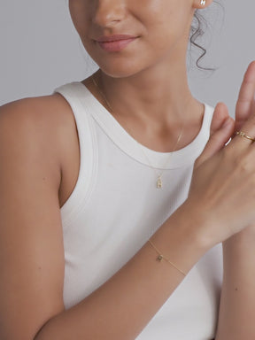 BE MYSELF COLLECTION 18K Gold Exclusive Custom Initial Letter Bracelet